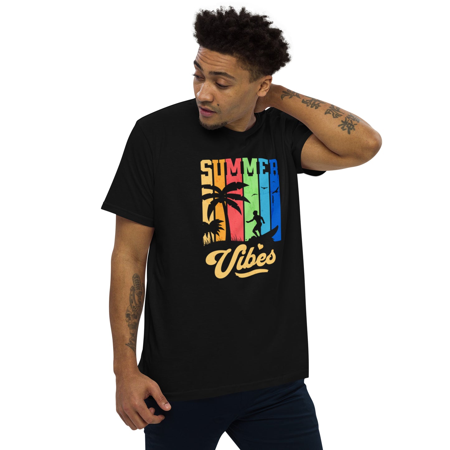 Camiseta com modelagem reta " Summer Vibes "