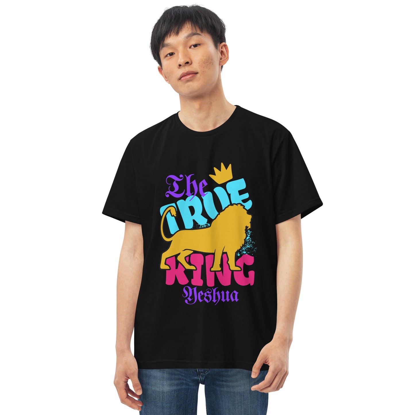 Camiseta com modelagem reta " The True King "