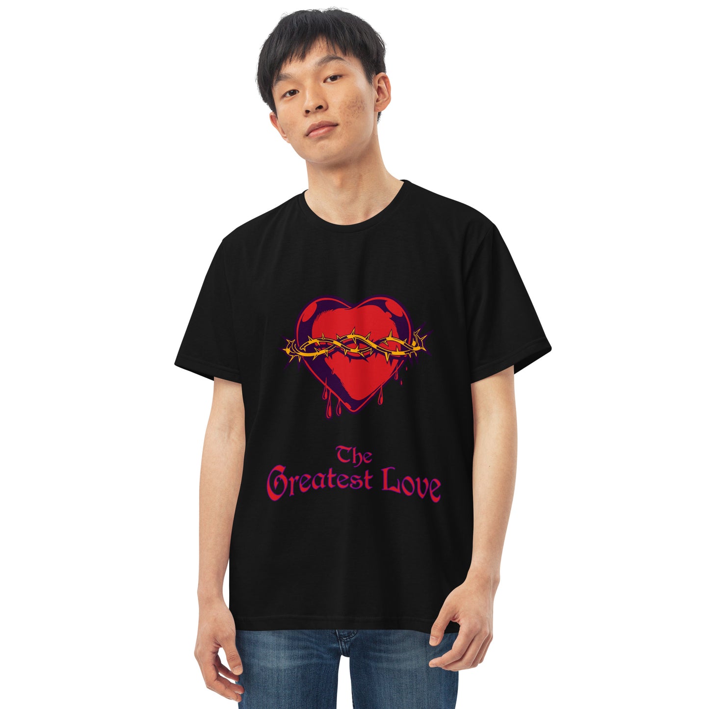 Camiseta com modelagem reta " The Greatest Love "