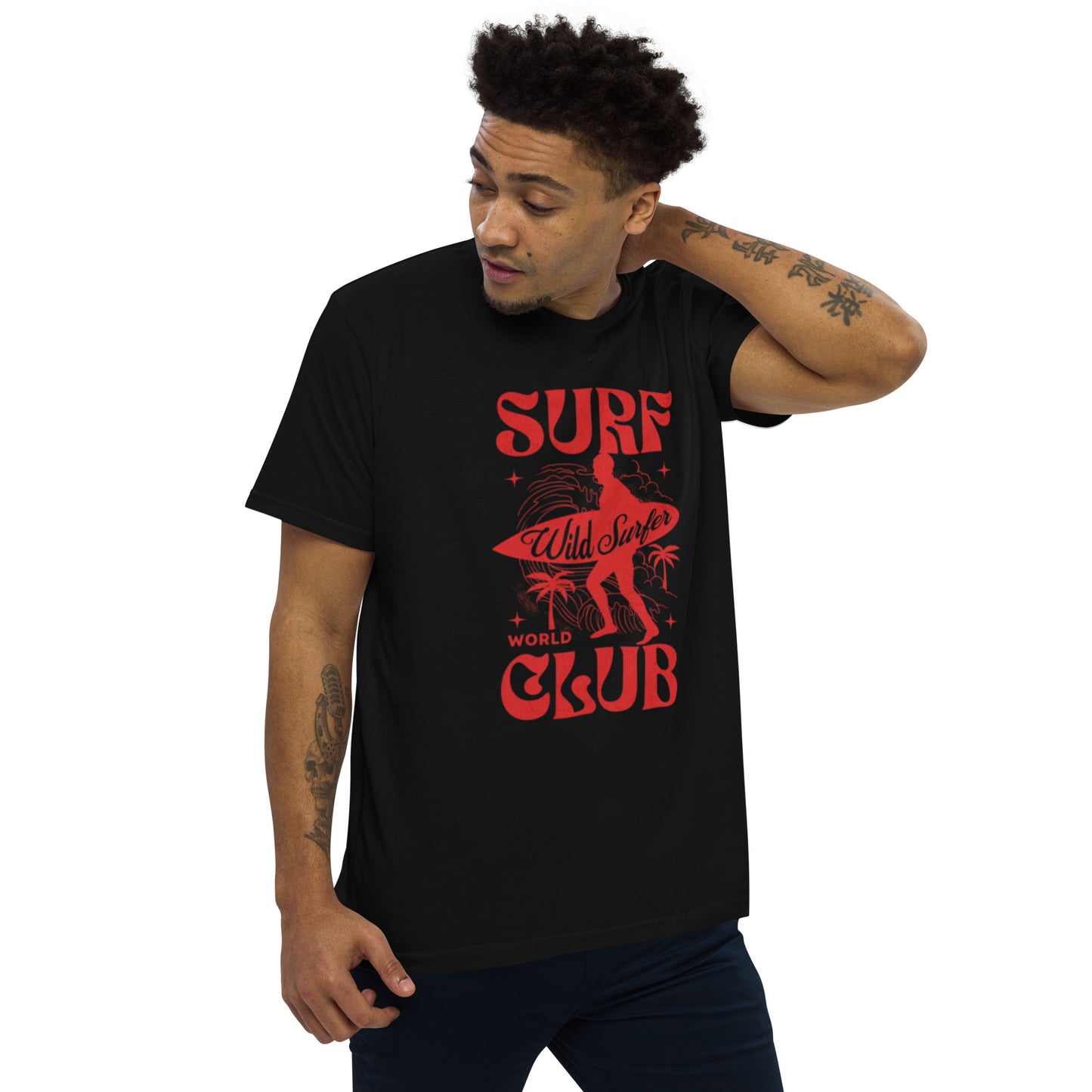 Camiseta com modelagem reta " Wild Surfer "