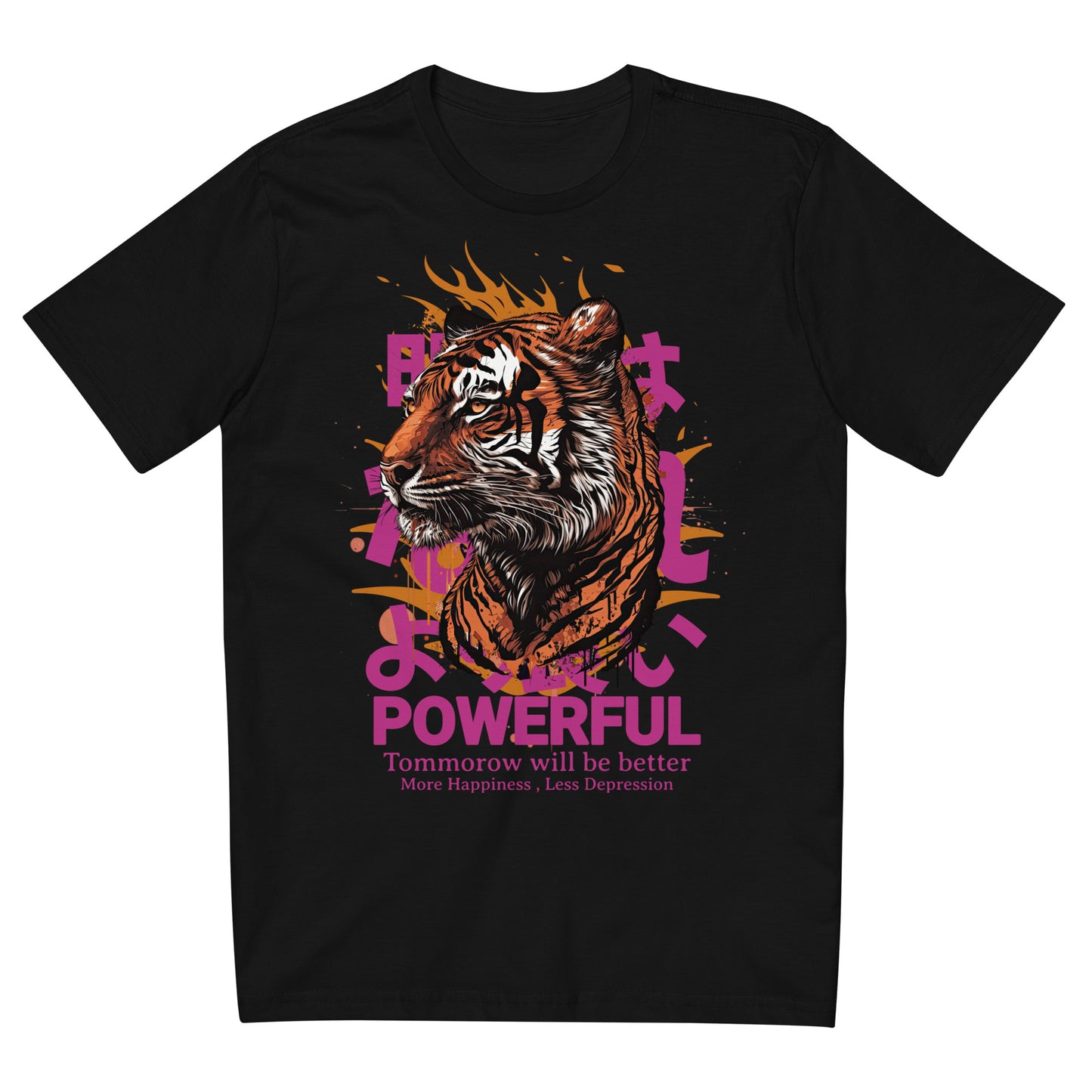 Camiseta com modelagem reta " Powerful Tiger "