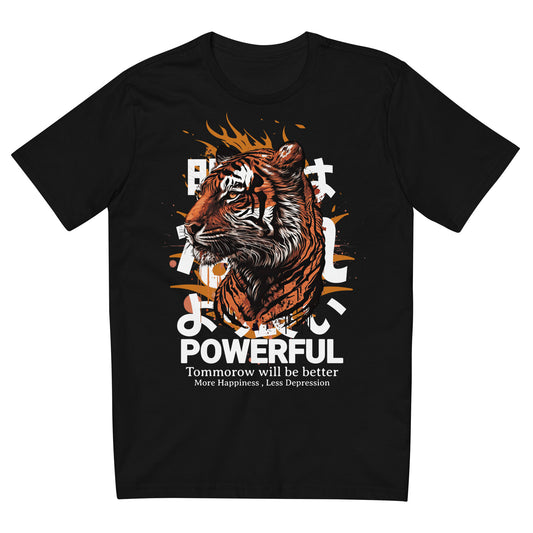 Camiseta com modelagem reta " Powerful Tiger "