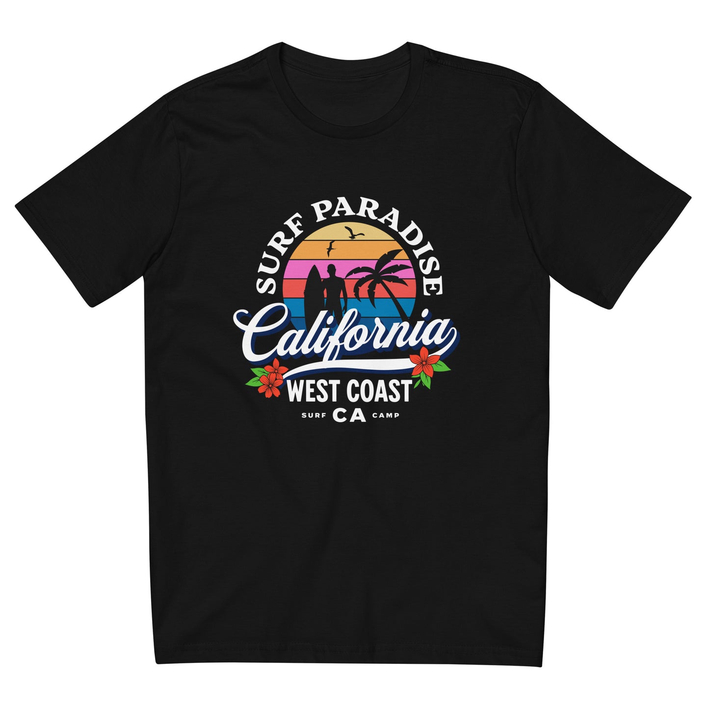 Camiseta com modelagem reta " Surf Paradise California "