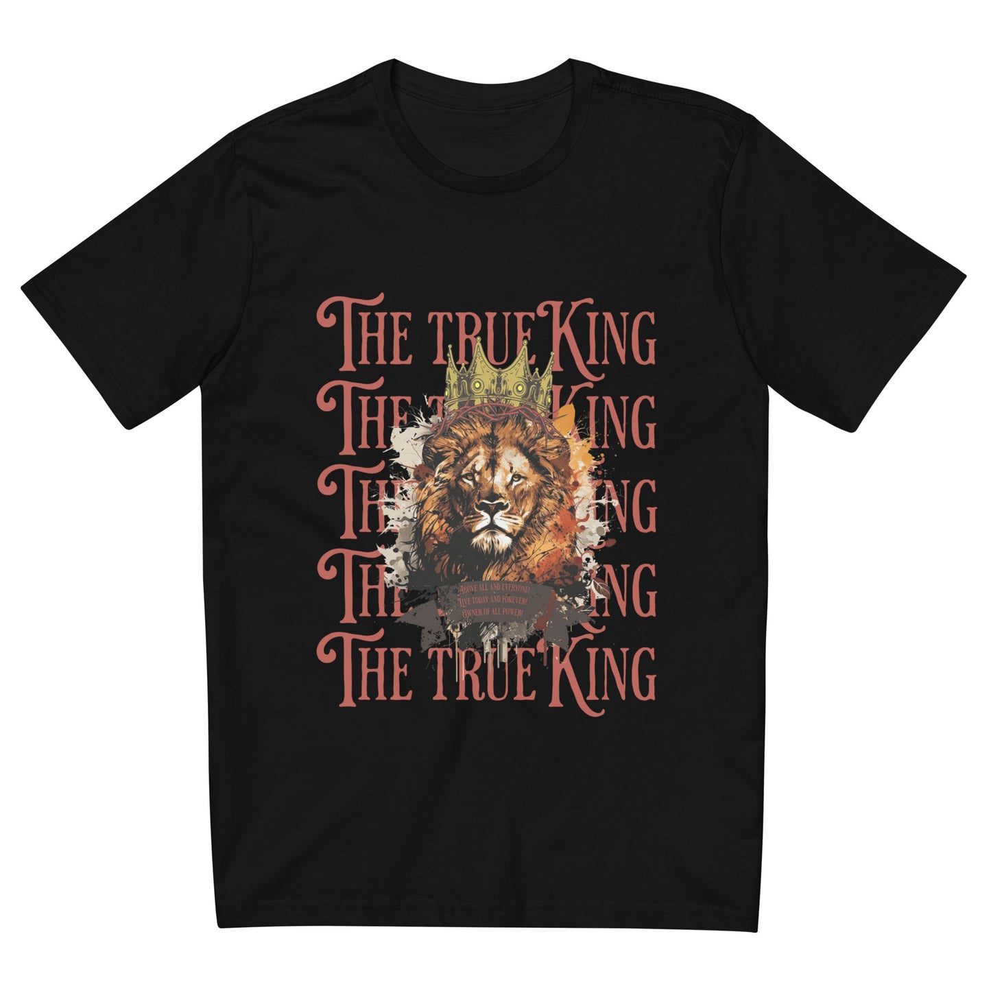 Camiseta com modelagem reta " THE TRUE KING "