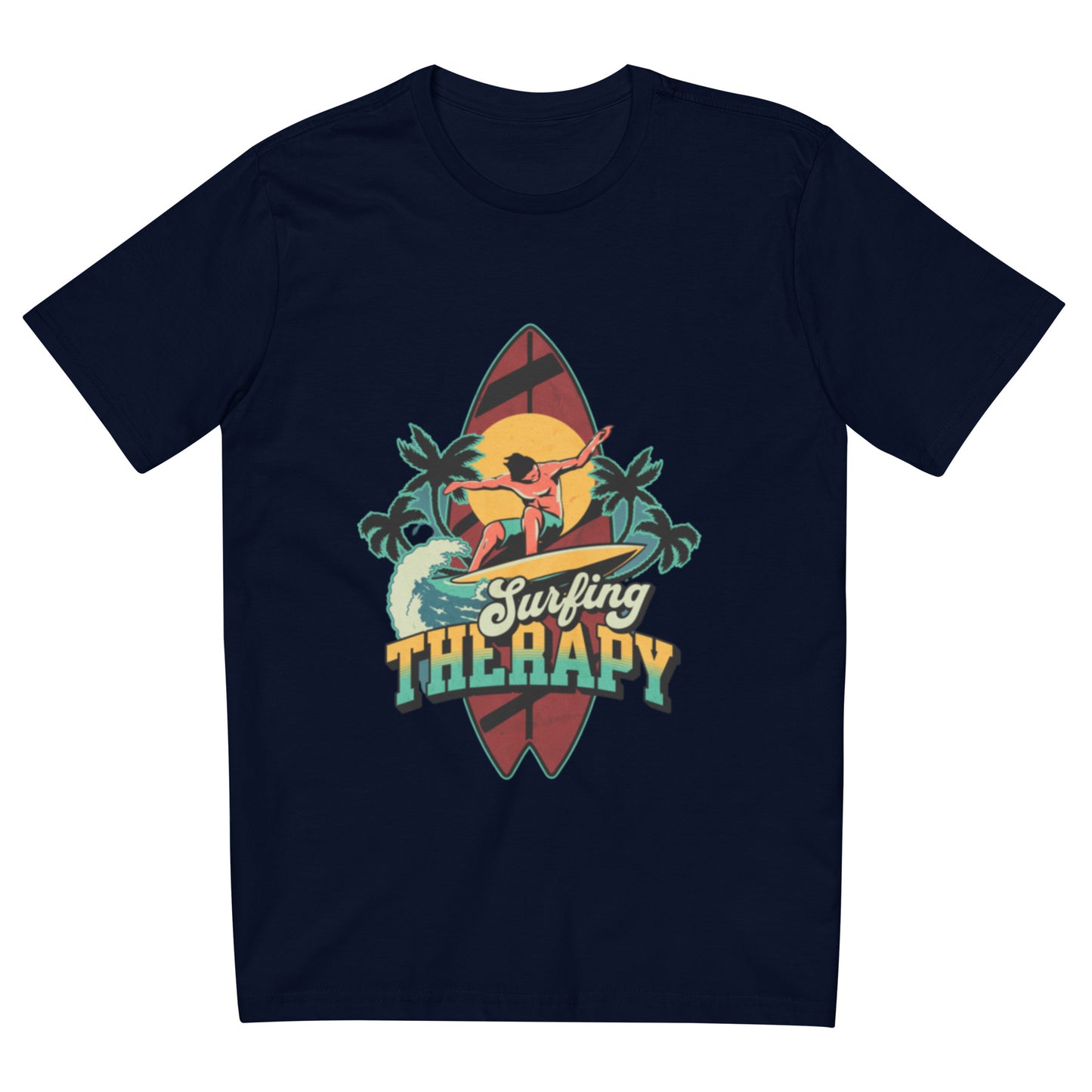 Camiseta com modelagem reta " Surfing Therapy "