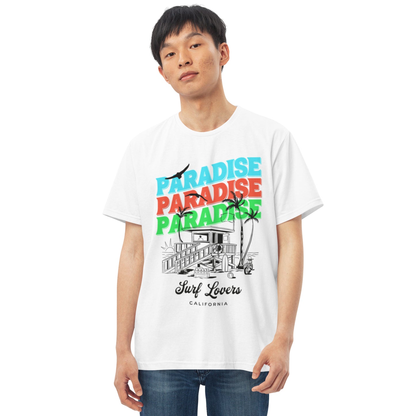 Camiseta com modelagem reta " PARADISE "