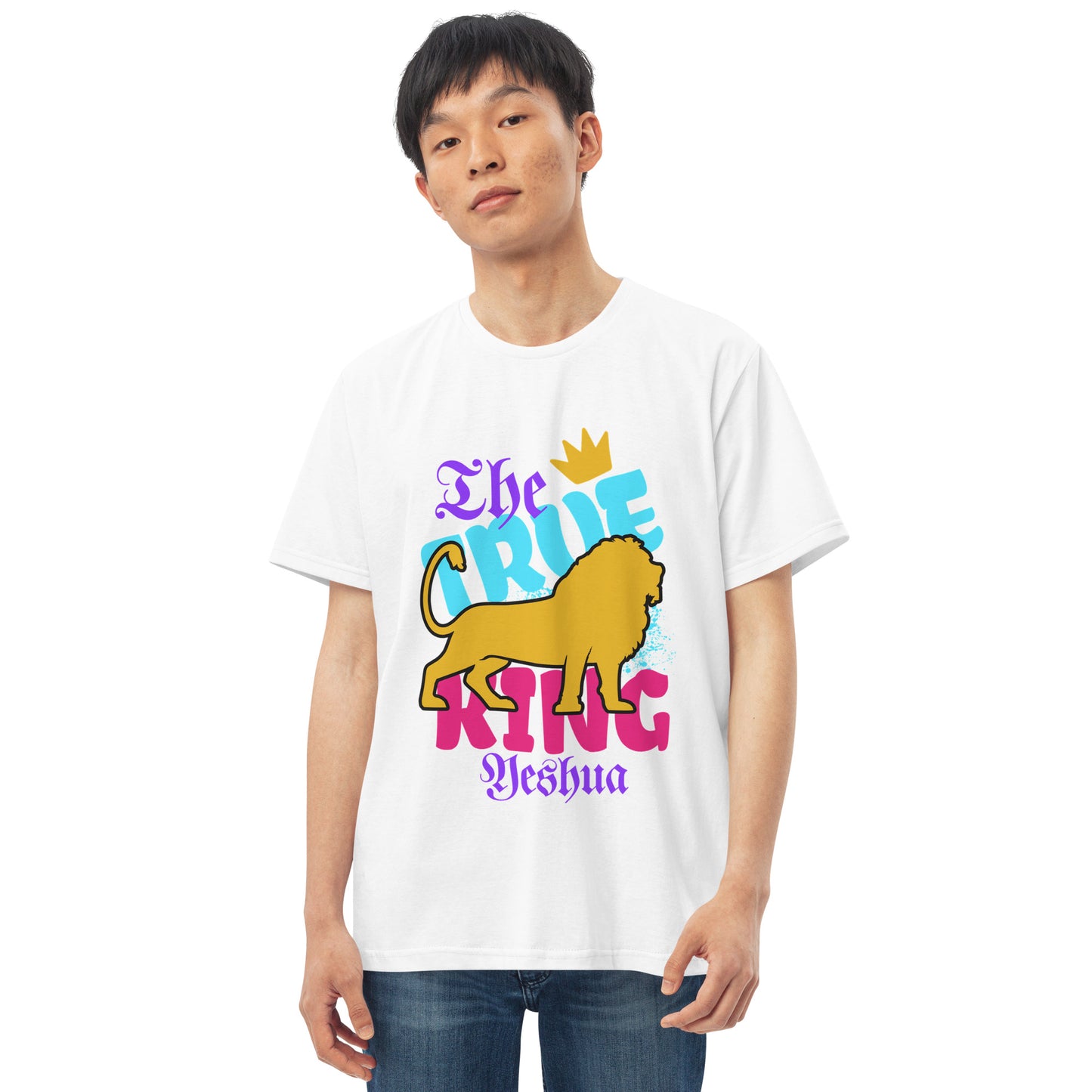 Camiseta com modelagem reta " The True King "