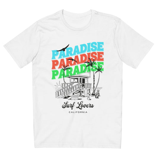 Camiseta com modelagem reta " PARADISE "