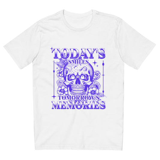 Camiseta com modelagem reta " Smiles & Memories "