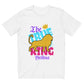 Camiseta com modelagem reta " The True King "