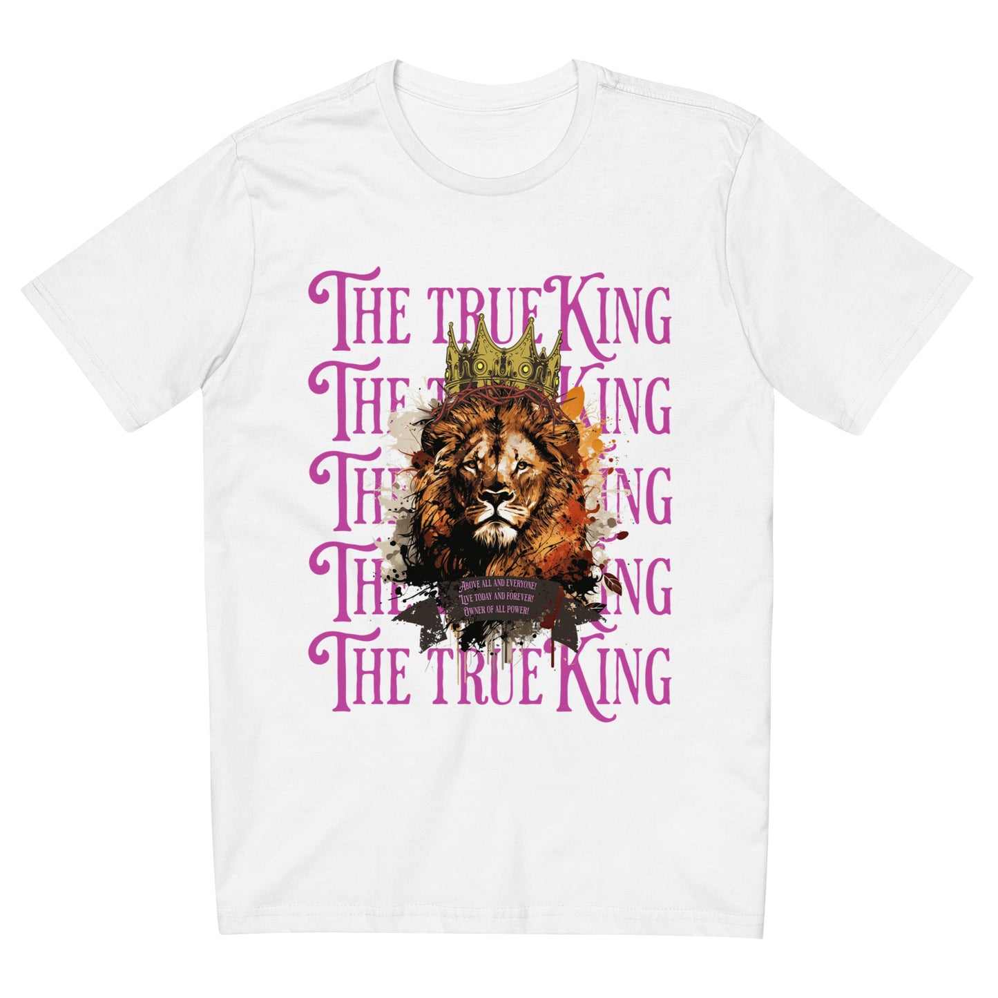 Camiseta com modelagem reta " THE TRUE KING "