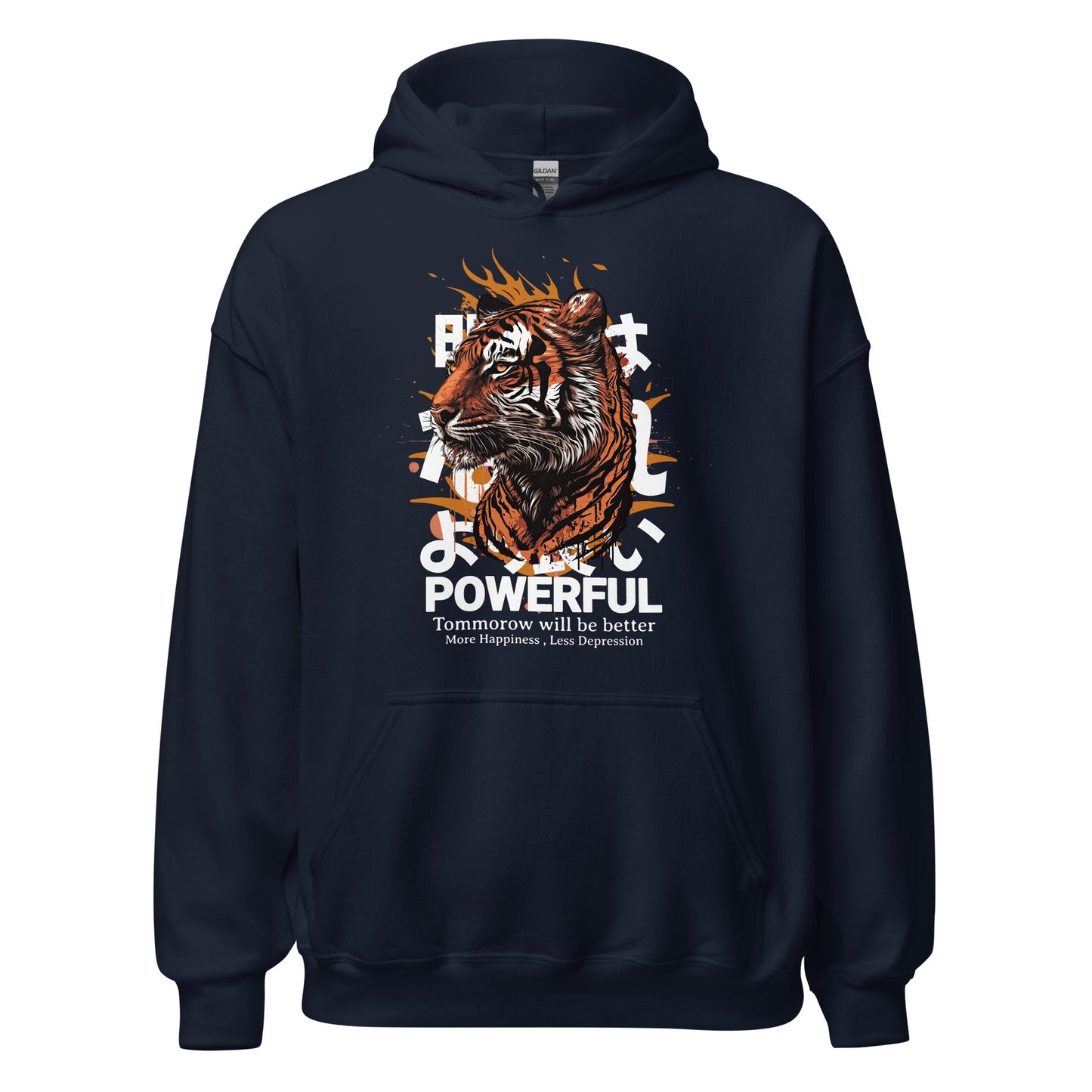 Moletom com capuz unissex " Powerful Tiger "