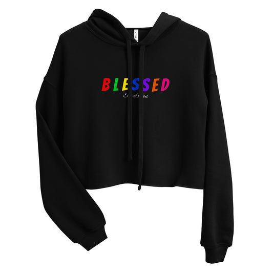 Moletom com Capuz Cropped " BLESSED Son of God "